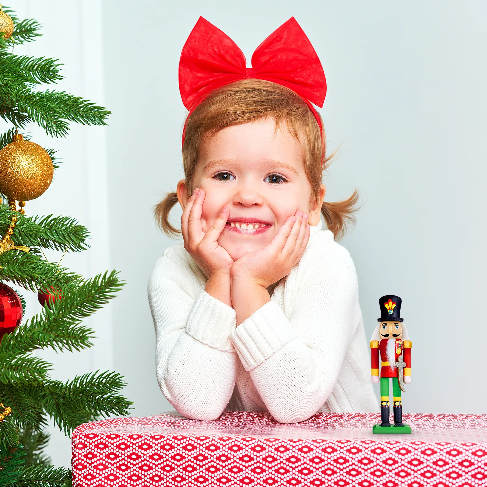 

1 Set Wooden Nutcracker Puppet Diy Painting Kit Cute Home Decor Craft For Parent- Activities Christmas Ornament Desktop