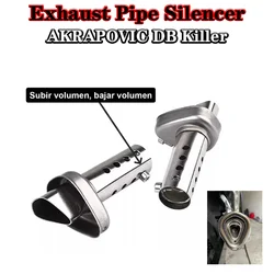 57mm*40mm Motorcycle Exhaust Muffler Escape DB Killer Adjustable Silencer Reduce Noise Sound Eliminator for Akrapovic