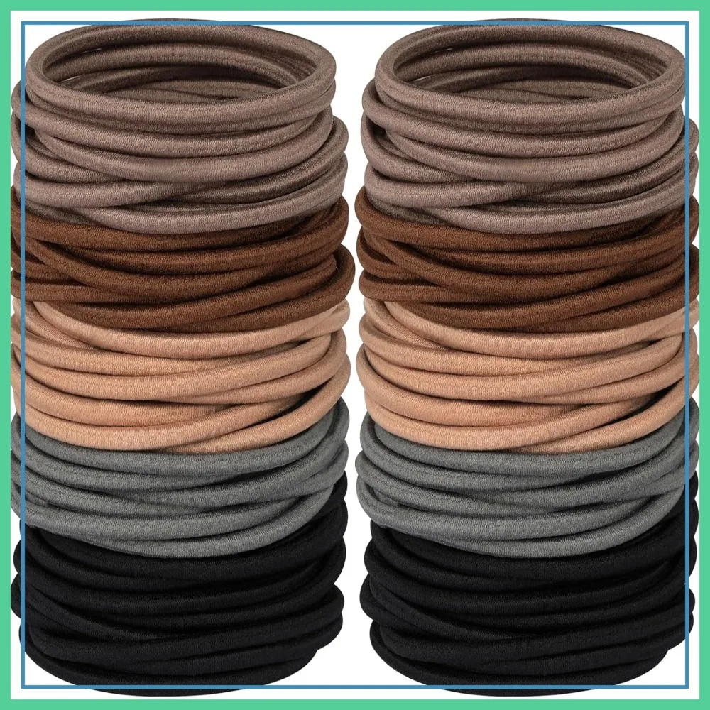 

120 Pcs Large Elastic Hair Ties, No Damage Ponytail Holders for Thick Hair, Women Men