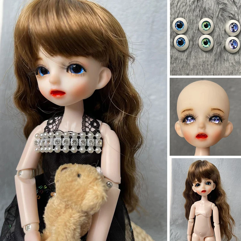 Handmade DIY 1/6 BJD Doll Fashion Full Set Cute 28CM Doll with 3 Pair Eyes Kids Girls Doll Toy Birthday Gift