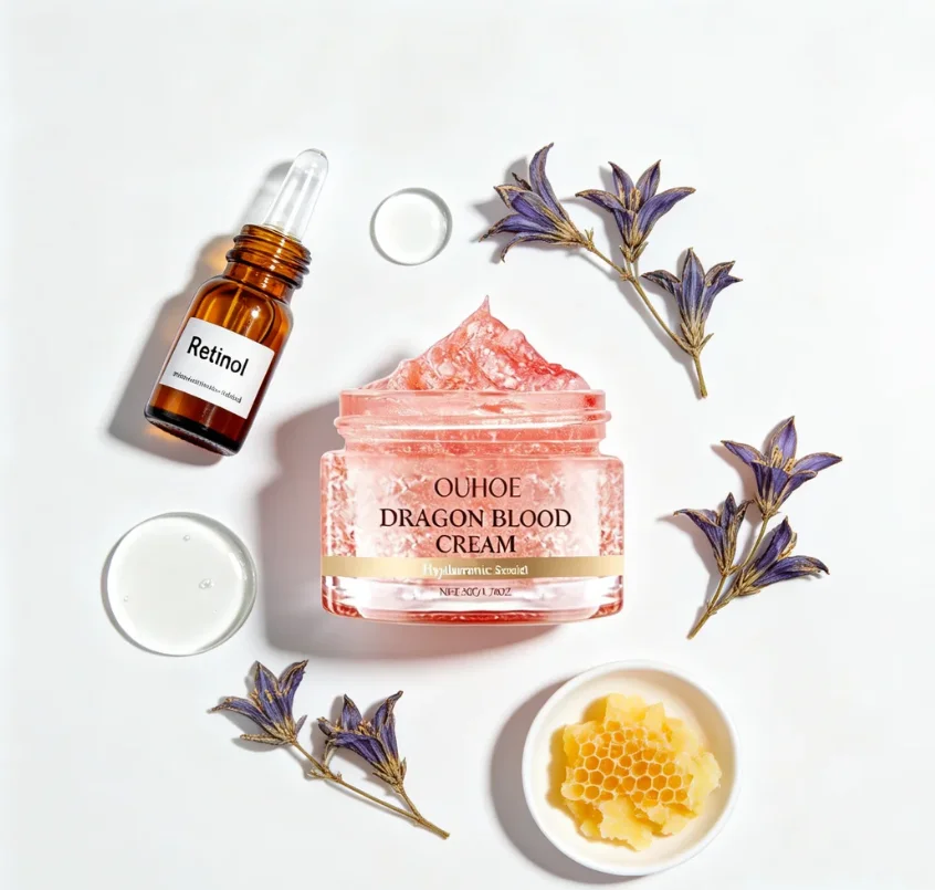 OUHOE Dragon Blood Cream, Retinol Firming & Moisturizing Face Cream for Smooth, Hydrated Skin