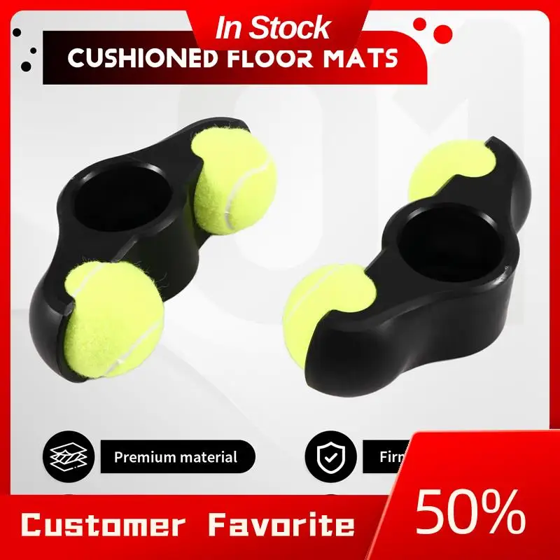 

2PCS Indoor Bike Cushioned Foot Pad Noise Reduction And Anti-Friction Floor Tennis Foot Pads For Wahoo (With Ball)