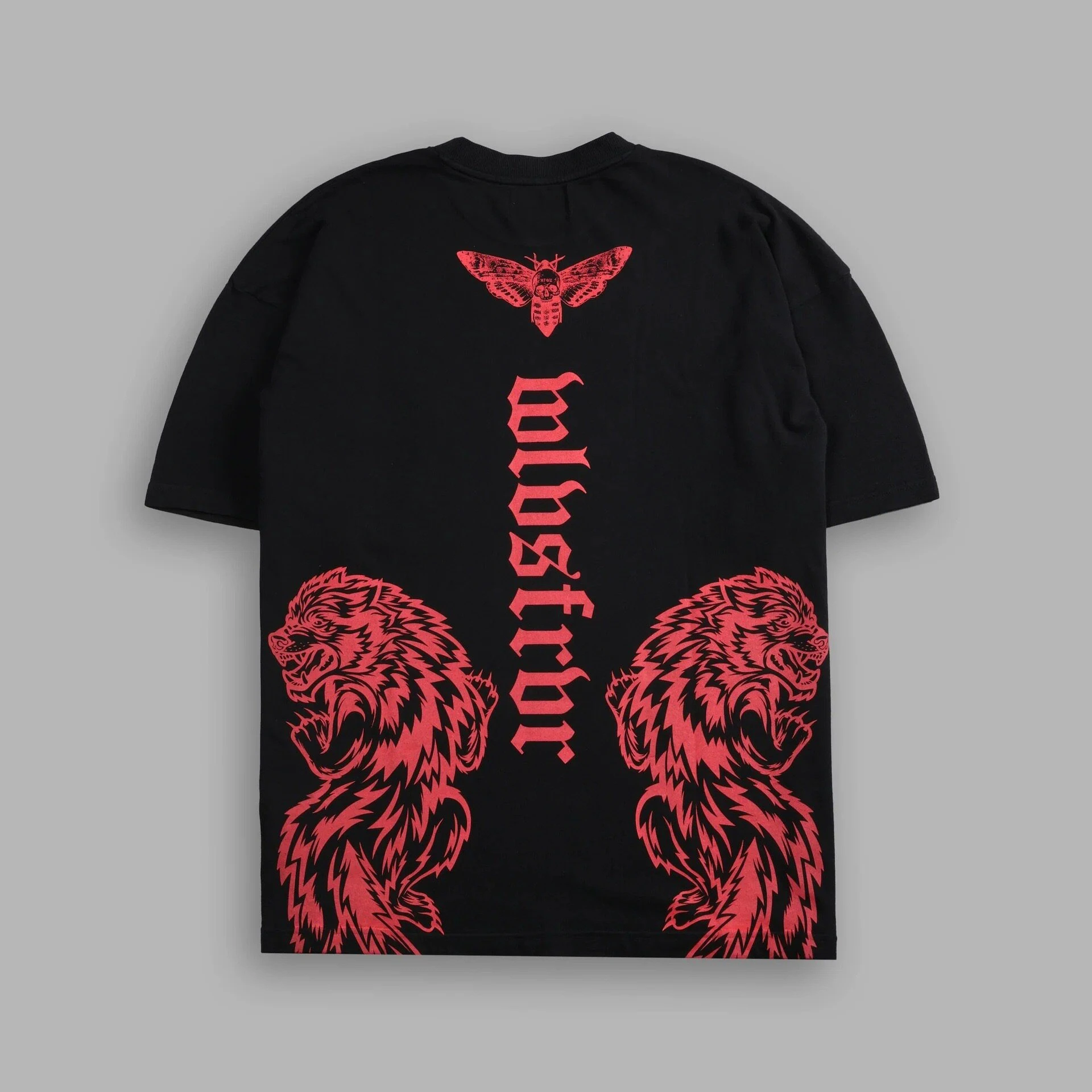 2026 GYM American Trendy Brand Wolf-head Men's Fitness Clothing - Loose Large-sized Cotton Muscle T-shirt Short-sleeved Top