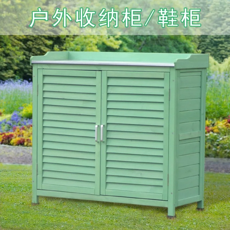 Outdoor storage cabinets: sun-protected gardening tool room, garden courtyard, balcony storage cabinet