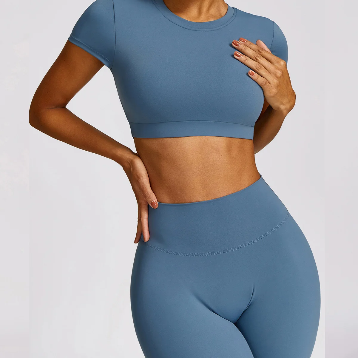 Spring New Naked Feel Yoga Set Tight Women Sportswear Fitness Suit Sports Bra High Waist Gym Leggings Workout Outfit Active Wear