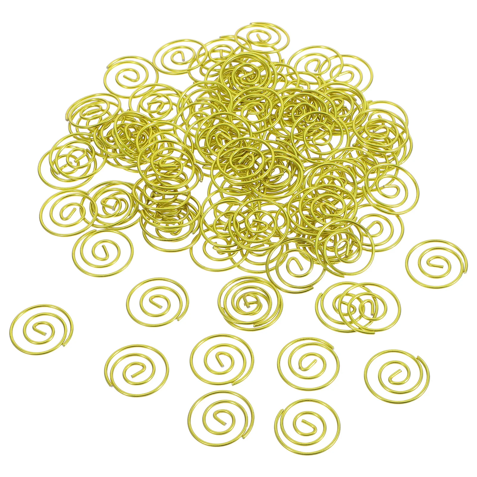 

100Pcs Metal Circular Paper Clips Small Round Wire Document Clamps for File Sorting Bookmark Organizers Multipurpose