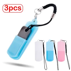 Custodia protettiva per unità flash USB portatile da 3 pezzi Custodia protettiva per disco U in silicone per protezione per unità flash con corda