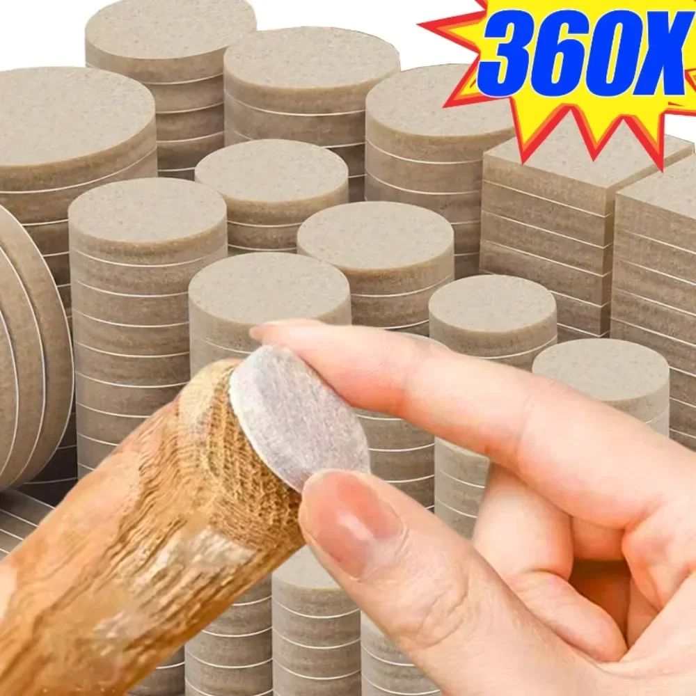 Almohadillas autoadhesivas para patas de silla de fieltro, Protector de suelo cuadrado redondo, almohadilla para patas de mesa y muebles, alfombrilla antideslizante para muebles, 360/18 Uds.
