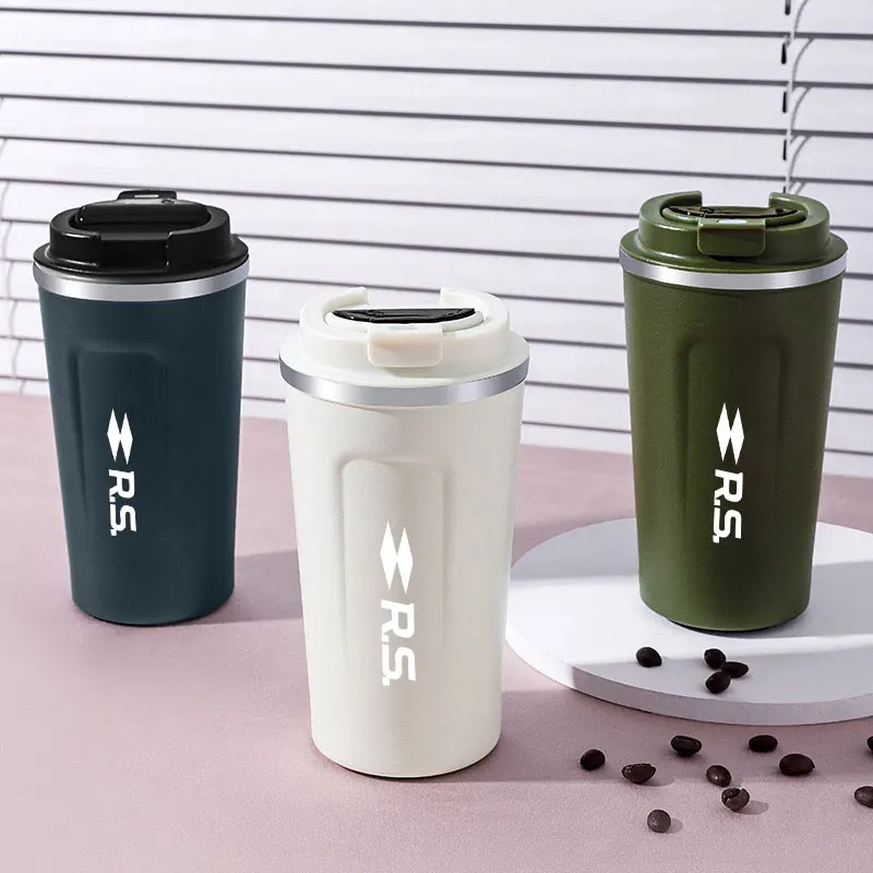 

Car Stainless Steel Temperature Display Coffee Cup Thermal Mugs For Renault RS Line Clio Megane Scenic laguna Logan Koleos