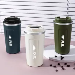 Car Stainless Steel Temperature Display Coffee Cup Thermal Mugs For Renault RS Line Clio Megane Scenic laguna Logan Koleos
