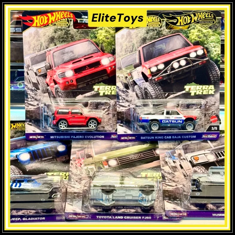 Hot Wheels Premium Car Culture Off-road Set TOYOTA HUMMER JEEP DATSUN PAJERO Da Collezione 1:64 Diecast Modello di Auto Veicolo In Lega