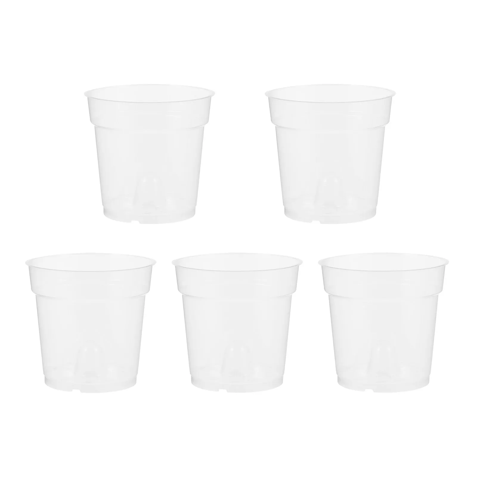 5Pcs Eco Friendly Transparent Orchid Pot with Drainage Holes Ideal for Moisture Management Root Photosynthesis Desktop Garden