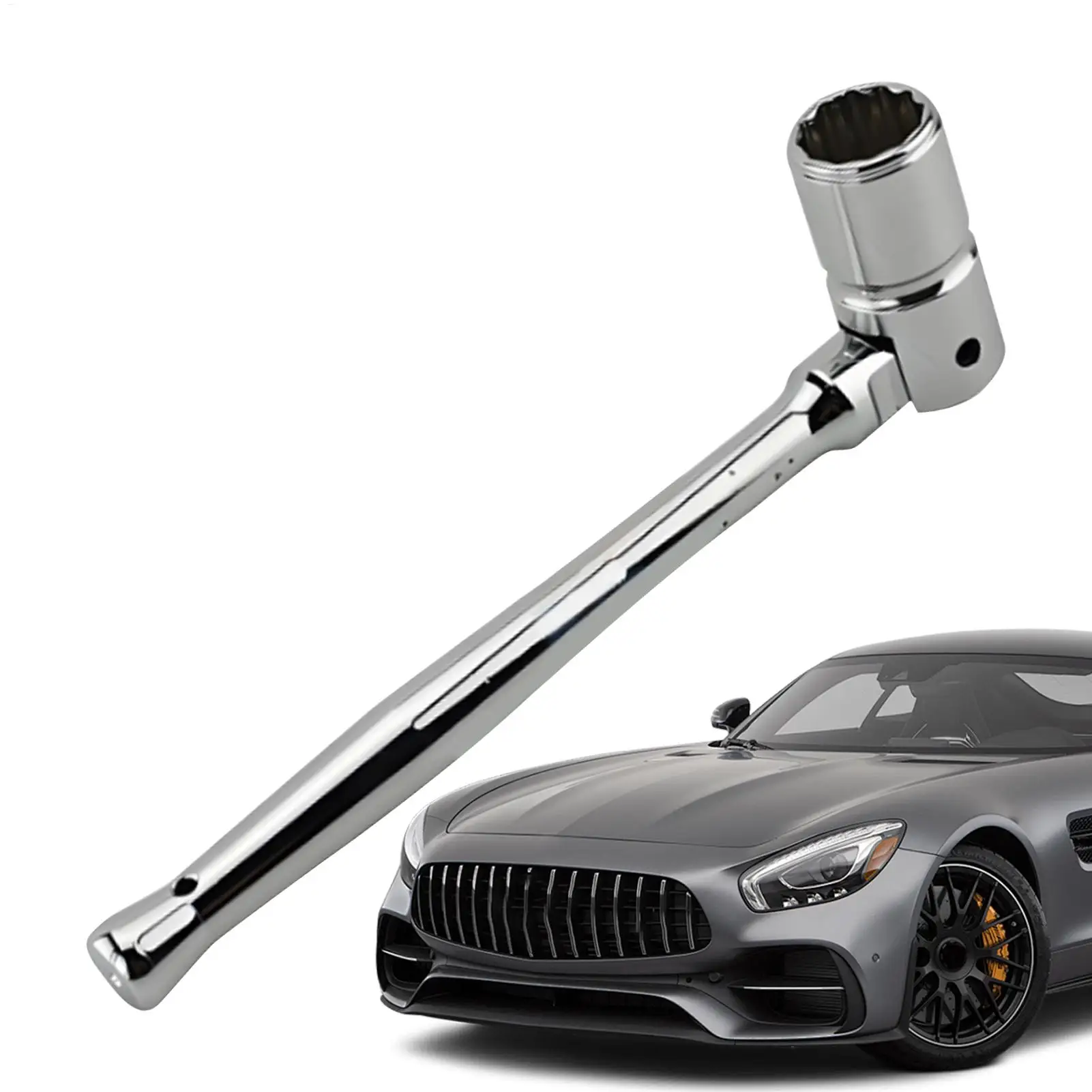 

Adjustable Spud Wrench 12 Point Scaffold Ratchet Adjustable Portable Ratcheting Spanner Ergonomic Handle For Vehicle Drive