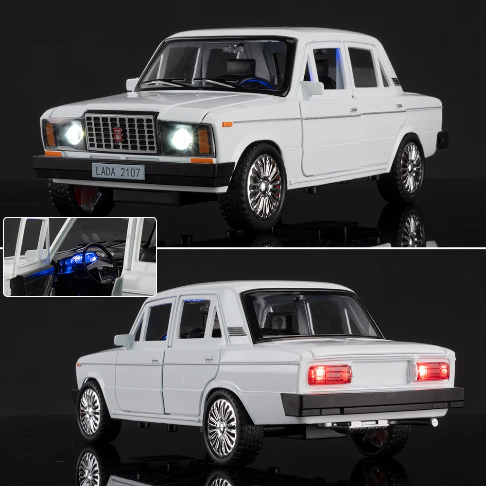 1:18 2017 Lada alliage jouet modèle voitures pneus en caoutchouc roue retirer Miniature SUV portes ouvertes tout-terrain garçons cadeaux de noël