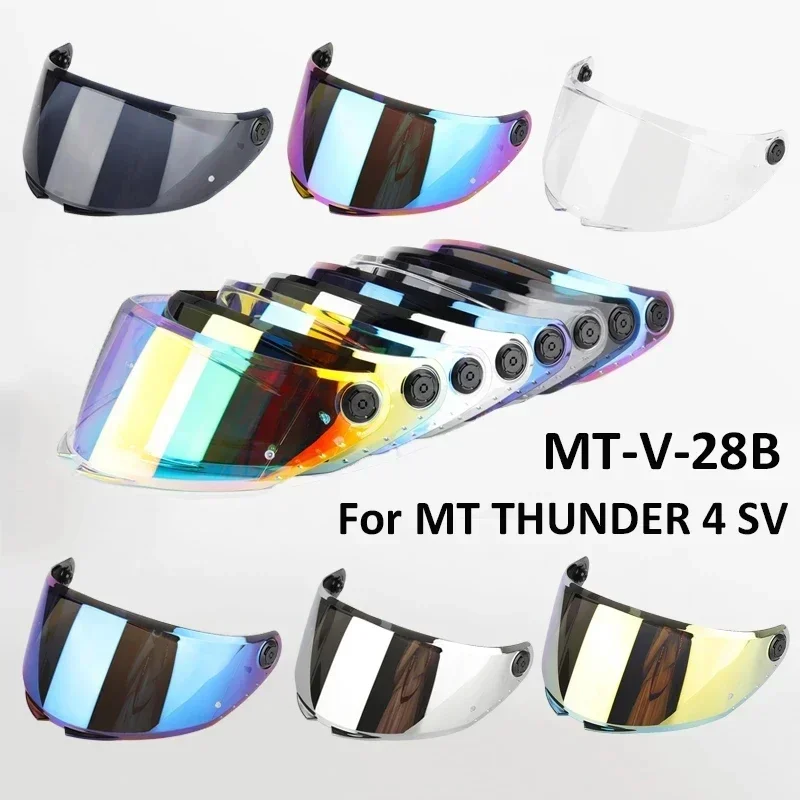 MT Substituição Face Shield, Lente do capacete, Peças Originais, Modelo Thunder 4 SV Capacete, MT-V-28B