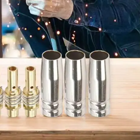 26PCS 1.2mm Welding Tip Nozzle Kit For 15AK MB15 MIG Torch Copper Contact Tips Gas Diffuser Consumables Tool  Accessories