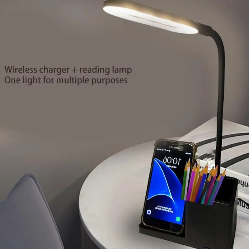 

LED Desk Lamp Adjustable Dimmable for Touch Control Table Lamp Wireless Charger Table Lamp Lamp for Studying Reading