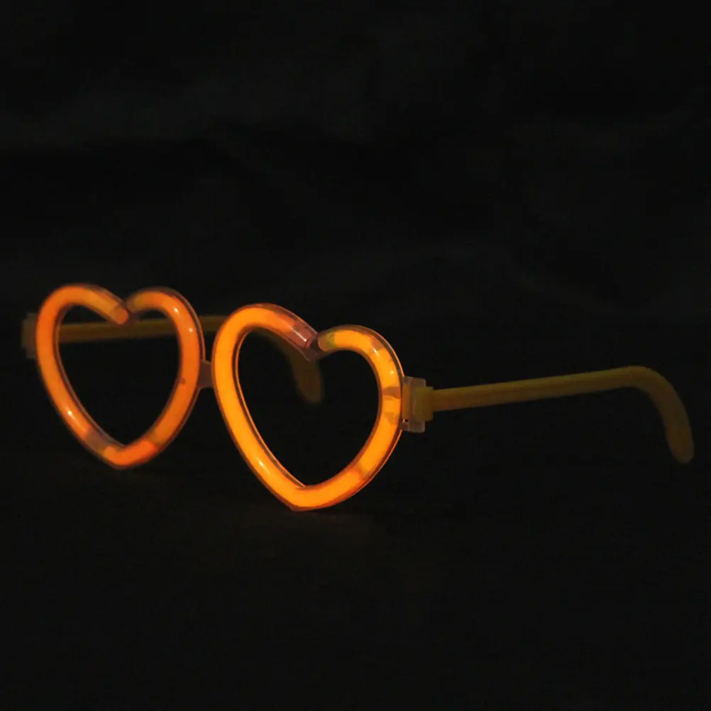 4Pcs Night Light Glasses Fluorescent Glow Eyeglasses for Parties Concerts Bars Games Festivals New Year Eve Outdoor Events Cute