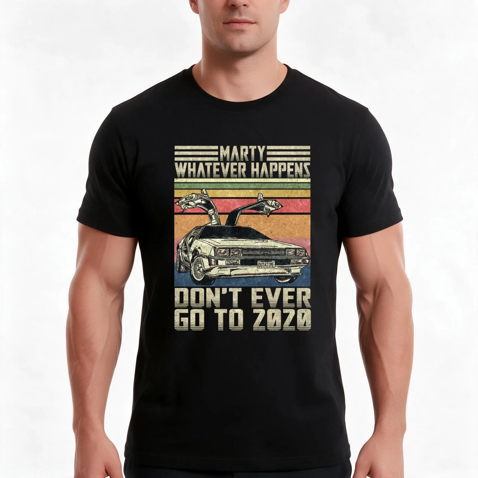Marty whatever happens Don't ever go to 2020 T-Shirt Summer Casual Cotton Tee Oversized Streetwear Tops Vintage Graphic Print