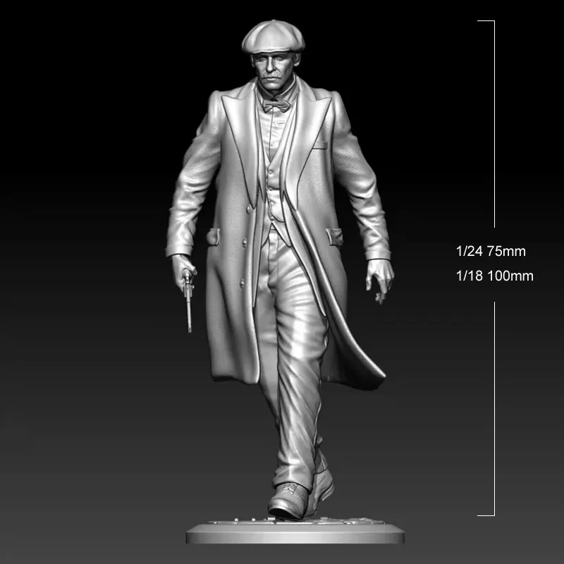 

1/24 75 мм 1/18 100 мм смоляная модель Gang Gunner фигурка неокрашенная 1/24 75 мм фигурка 1204