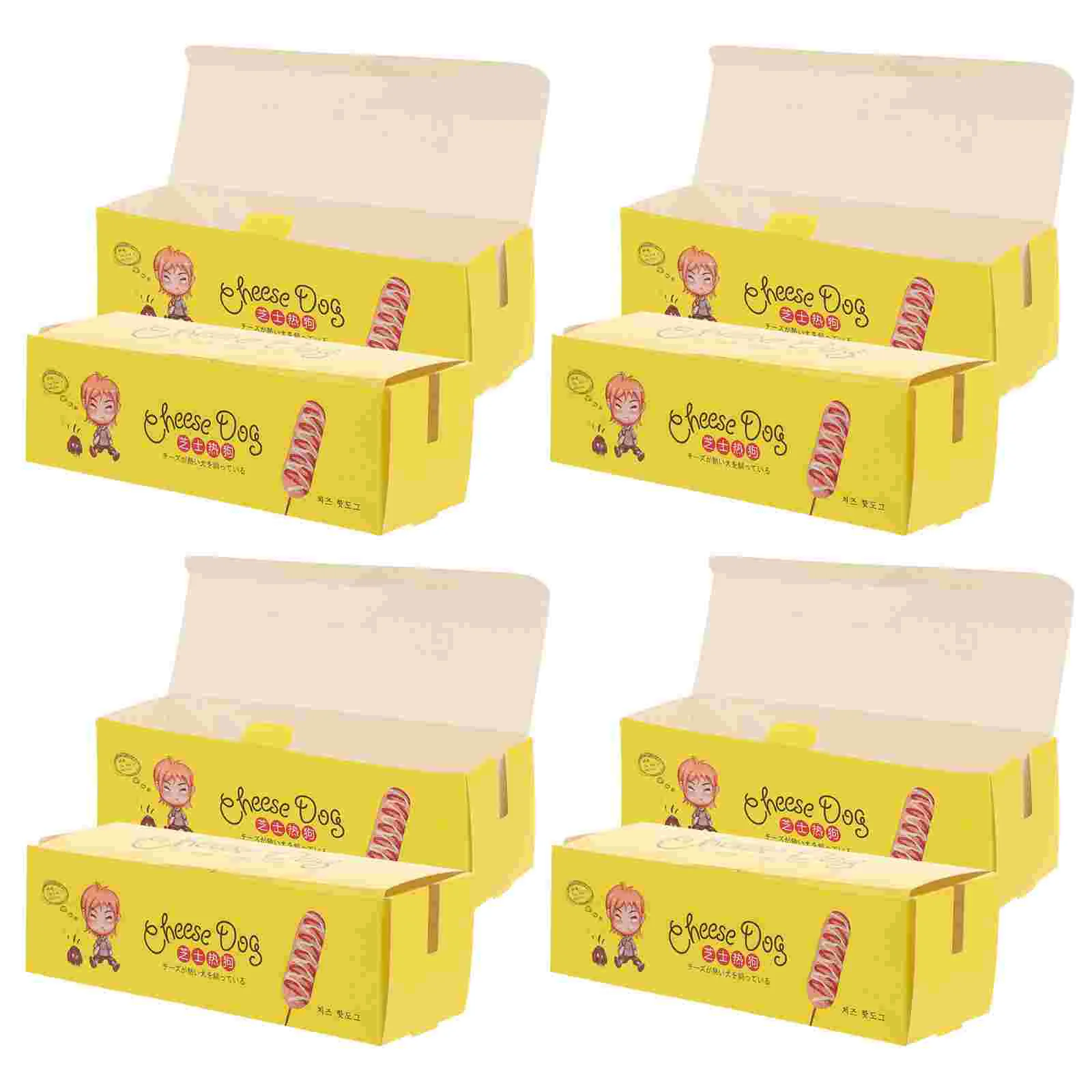 100 Pcs Sushi Sausage Hot Dog Box 1600X500X500CM White Cardboard Snack Wrapping Container