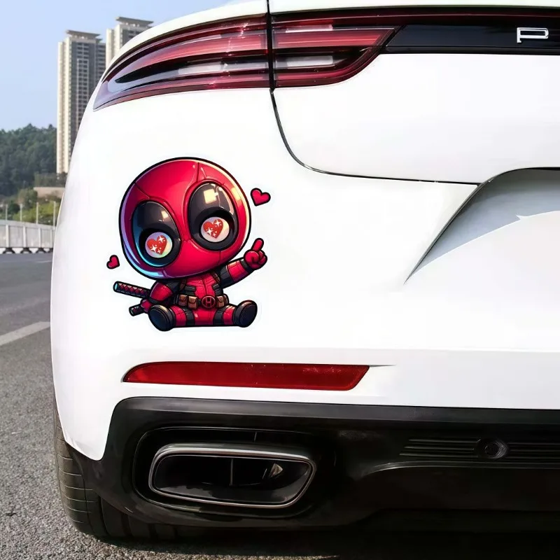 Cartoon Deadpool Pattern Anime Peripheral Stickers Waterproof and Sunproof Creative Indoor and Car Body Personalized Decoration - view 6