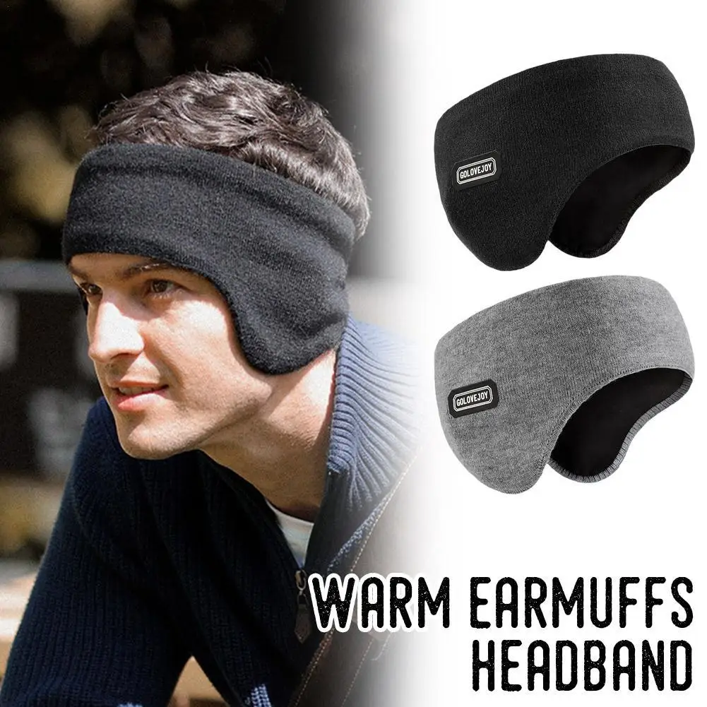 Sport Headband Ear Warmer Men Winter Cycling Workout Yoga Running Bicycle Windproof Double Layer Warm Earmuffs Headwear