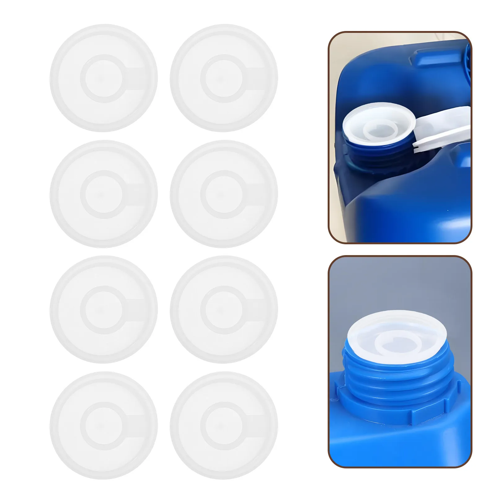 10Pcs Plastic Chemical Bucket Lids 20-25L Leak Proof Screw Seal Lid Pull Ring Inner Plug Industrial Storage Container Pet Food