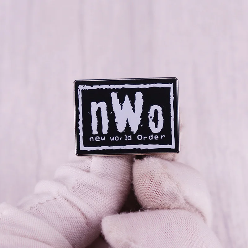 New World Order Logo Badge Wrestling Organizations nWo Brooch Metal Pins