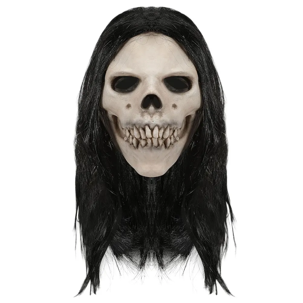 

Masquerade Skull Mask Full Face Demon Ghost Cosplay Costume Halloween Realistic Scary