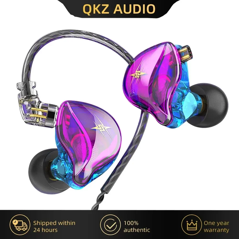 Original QKZ ZXT Wired Earbuds With Mic HIFI Driver Bass Noise Monitor Earphone In-Ear Stereo Dynamic Noise Cancelling Headset