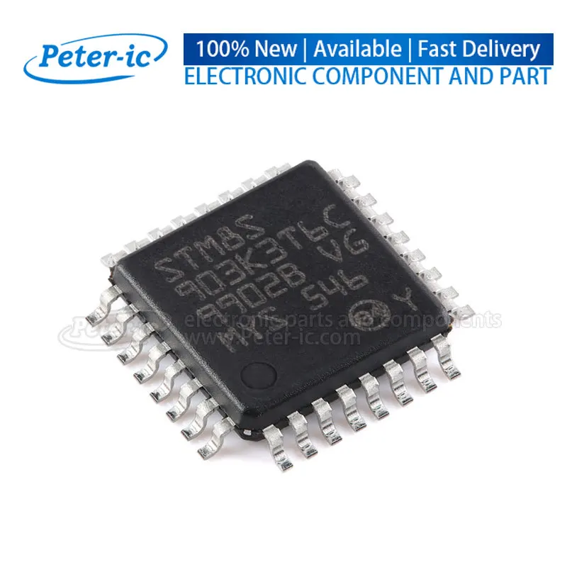 STM8S903K3T6CTR STM8S903K3T6C STM8S 903K3T6C LQFP-32 8KB 2.95V~5.5V STM8 16MHz 28 LQFP-32 Microcontrollers MCU/MPU/SOC (1pcs)