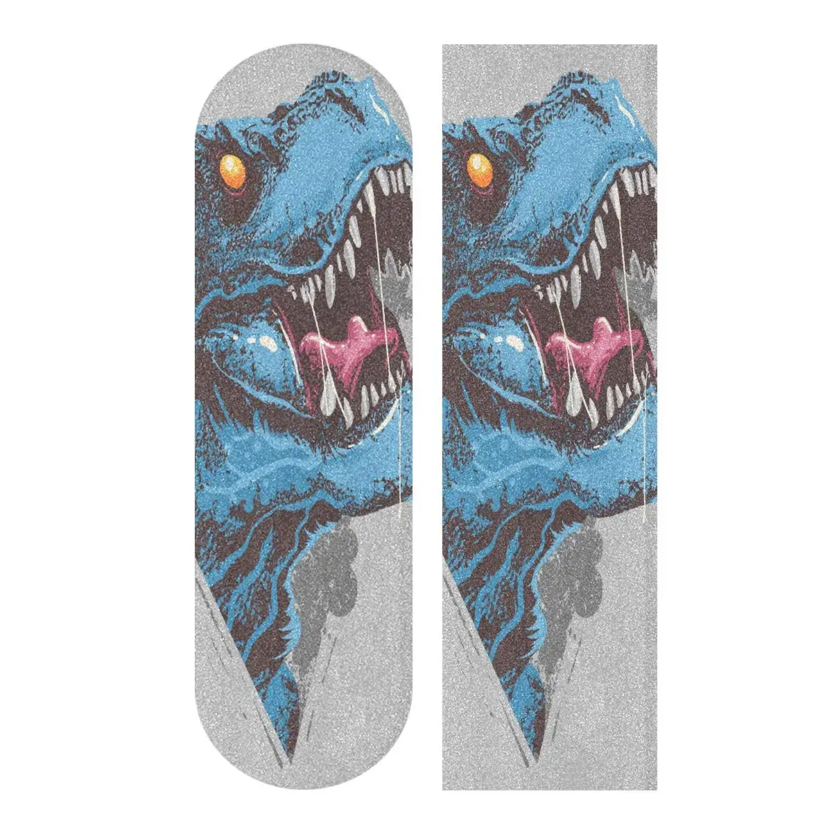 

Skateboard Grip Tape 33 X 9 Inch - Dinosaur Ferocious Sandpaper for Rollerboard Longboard Griptape Bubble Free Skate Grip Tape