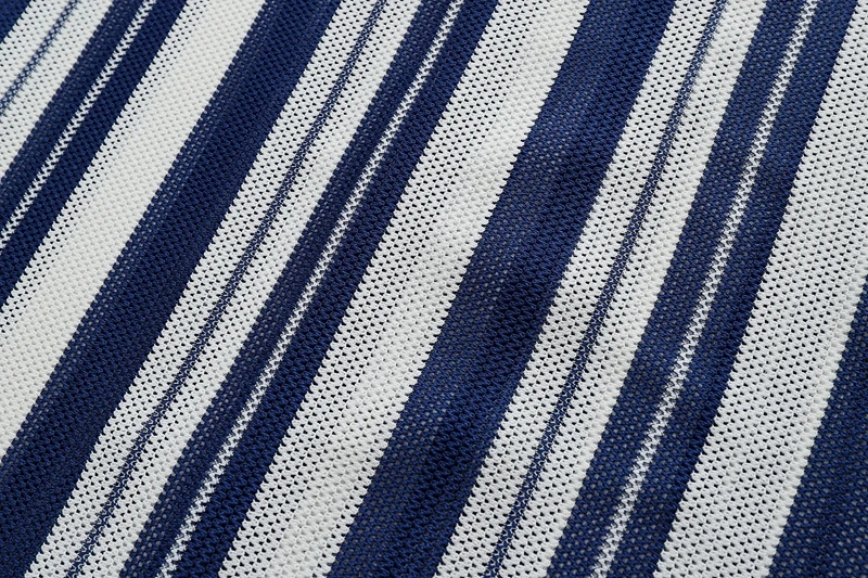 Retro Blau-Weiß Gestreifte Netzstrick-Hemden für Herren Ausgehöhlte Kurzarm-Strickjacke Sommer Hawaiianische Strandhemden Lässige Übergrößen-Hemden – Detail 10