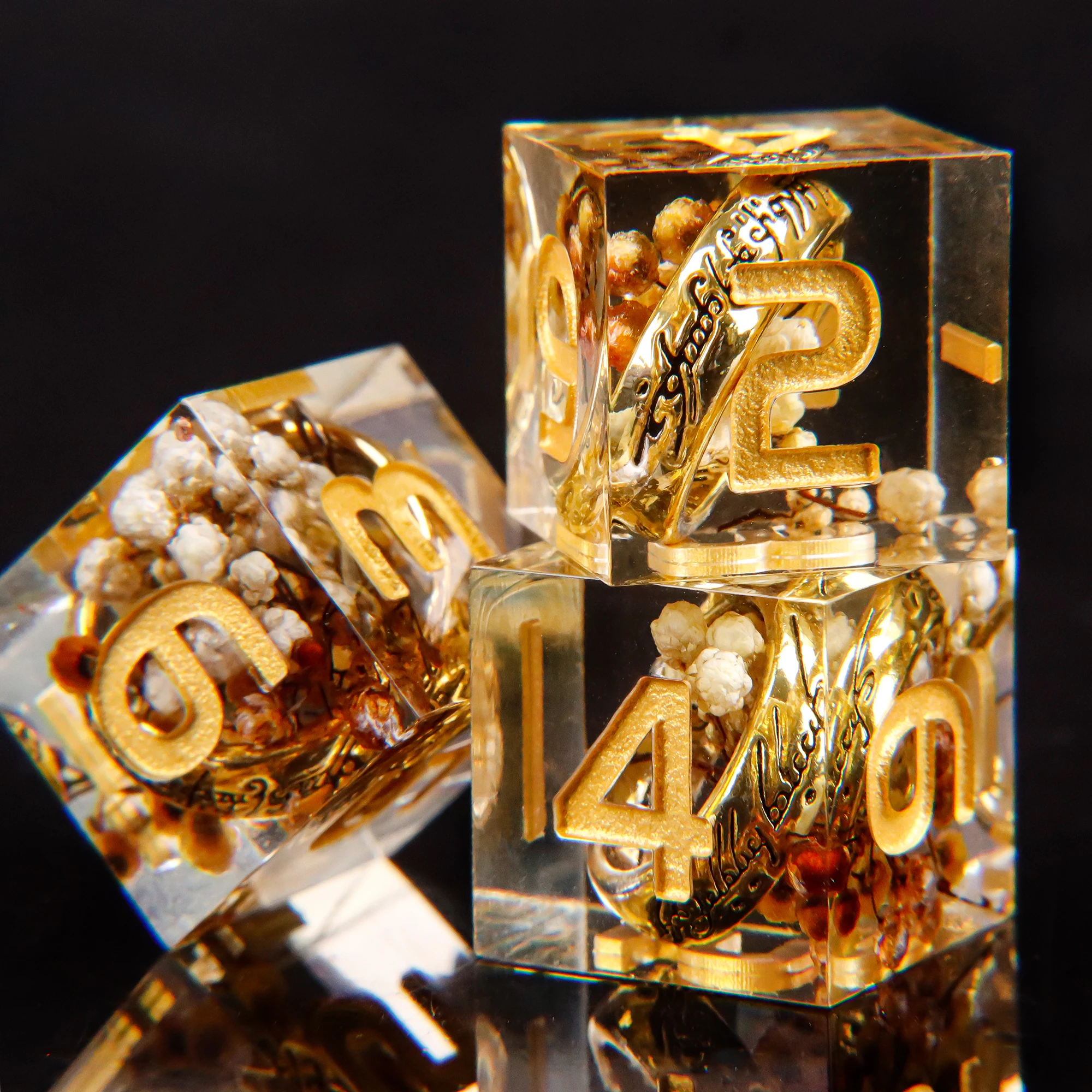 الراتنج D6 النرد الدائري DnD سيد النرد متعدد السطوح مجموعة للزنزانات والتنينات النرد الدائري لألعاب الطاولة D & D النرد هدية