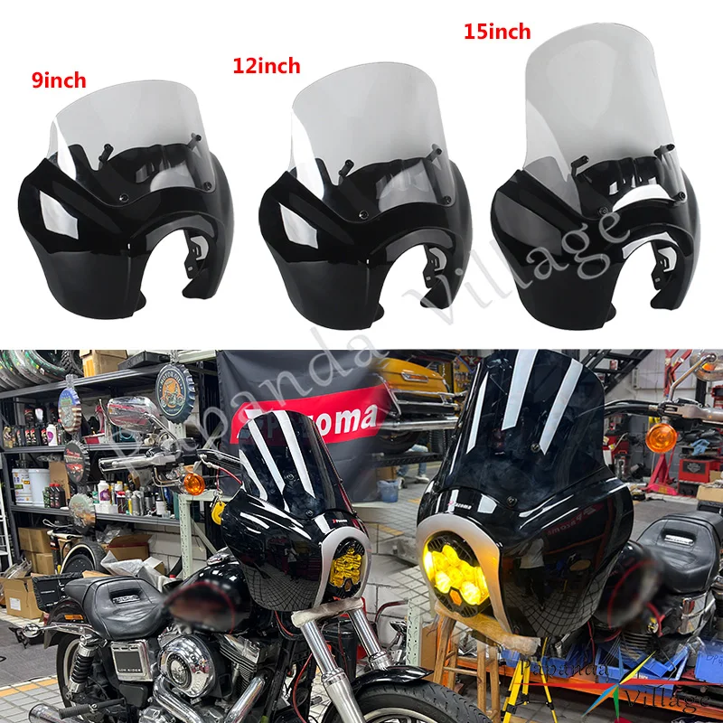 Motorcycle Accessories Headlight Fairing Covers For Harley Dyna Super Glide Sport FXDX 1999-2007 Harley Dyna Heritage 1987-1999