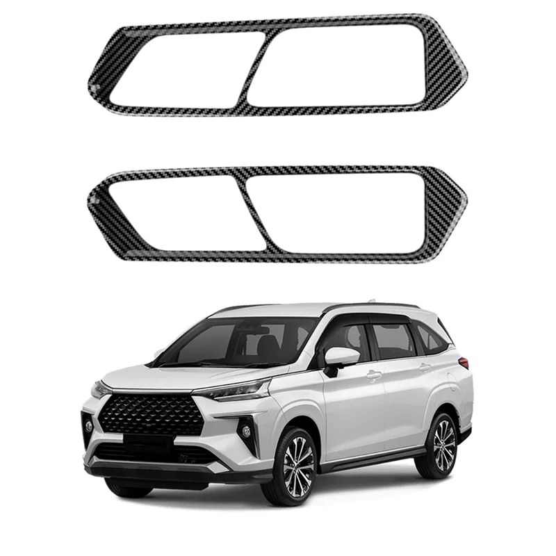 Carbon Fiber Interior Door Handle Panel Cover Trim Frame Sticker for Toyota Veloz Avanza 2022+