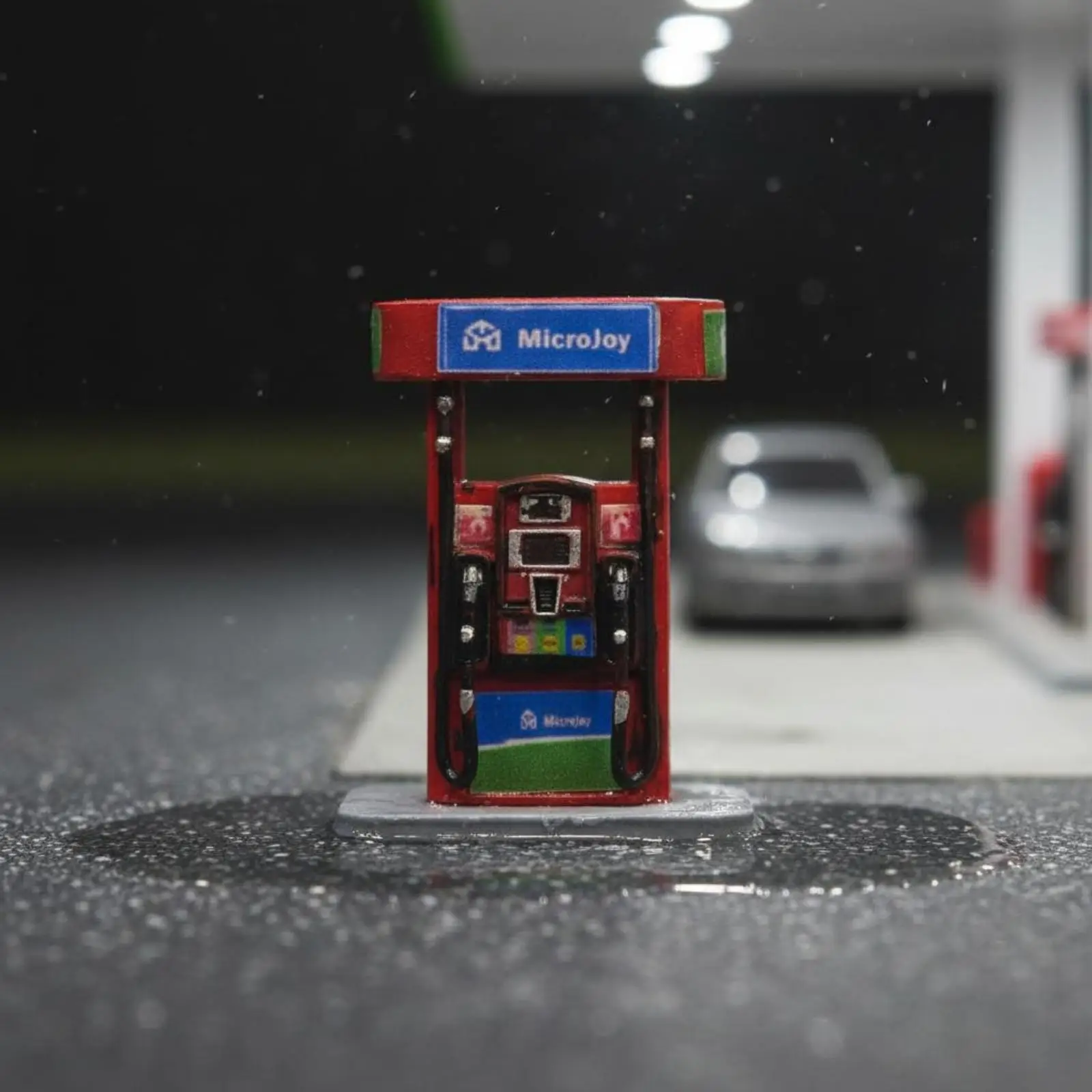 1/64 Gas Station Pump Diorama Decoration Scale Gas Pump Micro Landscape Mini Petrol Dispenser for Model Layout