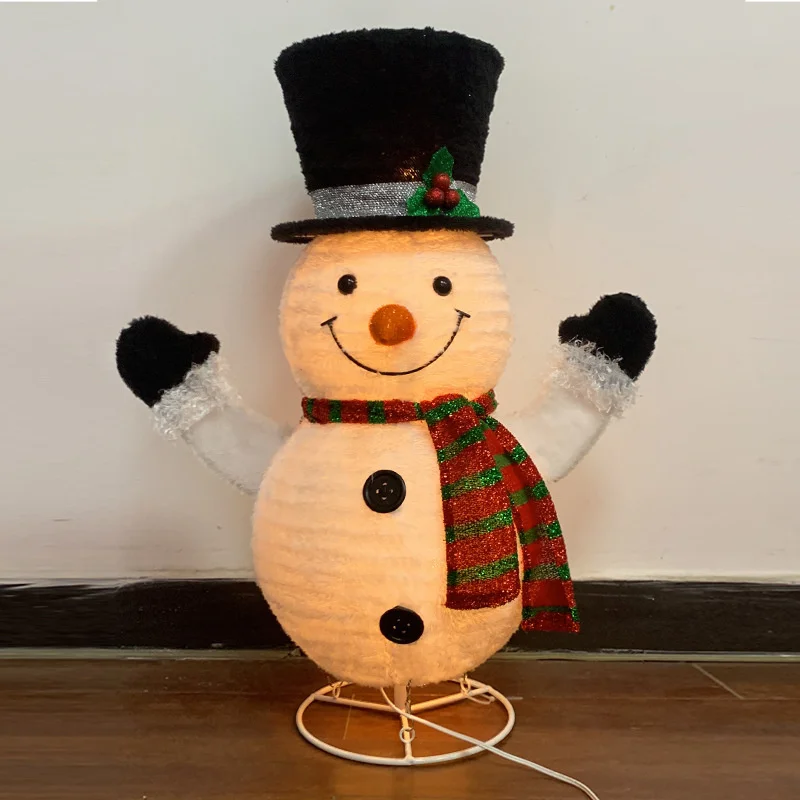 Plug In Luminous Snowman 72 * 53 * 32cm Creative Ornament Decoration Christmas Theme Event Holiday Props