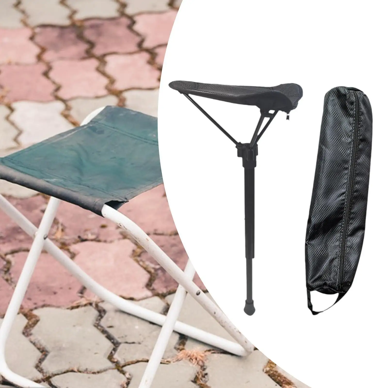 

Single Leg Fishing Stool Modern Folding Chair for Backpacking Walking Hiking