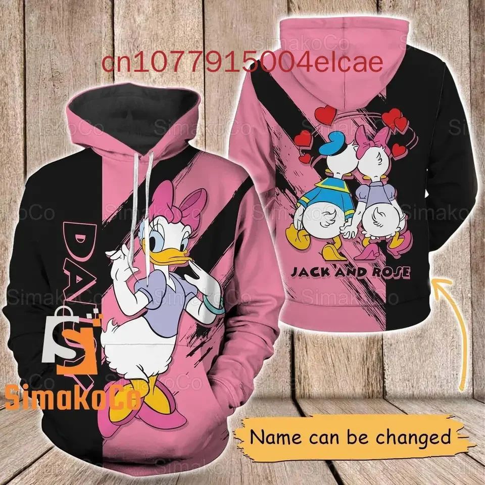 Disney Donald And Daisy Couple Hoodie Men Women's Children's 3D Printed Casual Fashion Hoodie