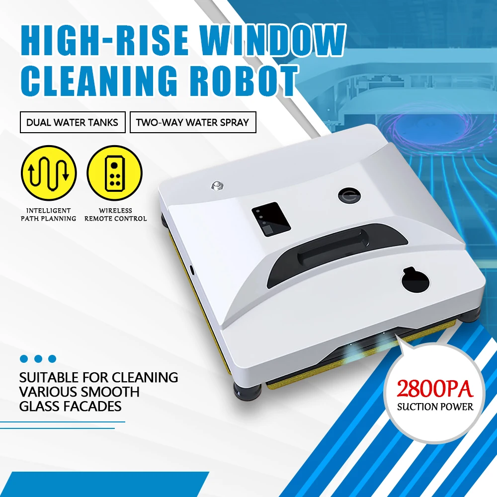 

Robot Window Cleaner Auto Spray Smart Detection Path Planning Two-way Water Spray Remote Control Electric Glass Cleaning Washer
