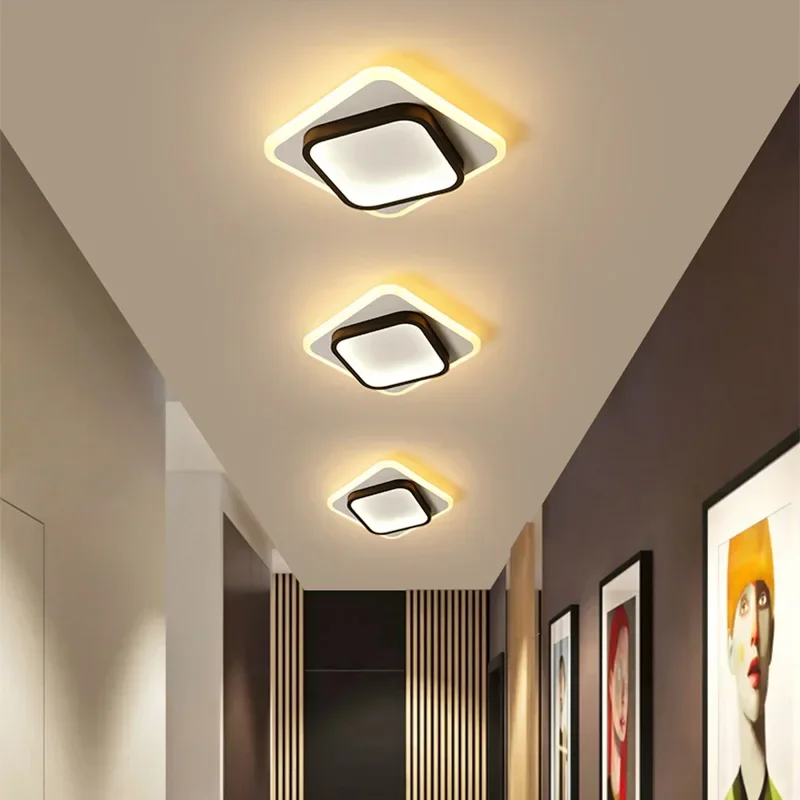 Imagem -06 - Moderno Led Corredor Luz de Teto Lustre para Corredor Escadas Foyer Varanda Quarto Banheiro Luminárias Interiores Lustre