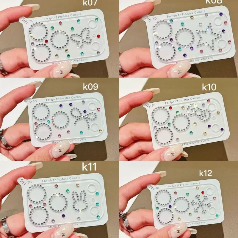 

Bling Rhinestone Camera Lens Protector For iPhone 17 ProMax 3D Diamond Sticker Decorative Lens Film For iPhone 17Pro Accessories