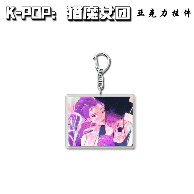 KPop Demon Hunting Series Portachiavi in acrilico Film hot Merch Portachiavi Moda Rumi Bag Accessori pendenti Divertente regalo di compleanno