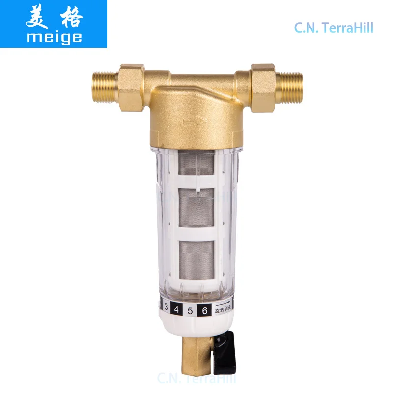 1 Inch 6 Point Pre-Filter Backwash Sediment Water Filter for Home Tap Water Purifier System