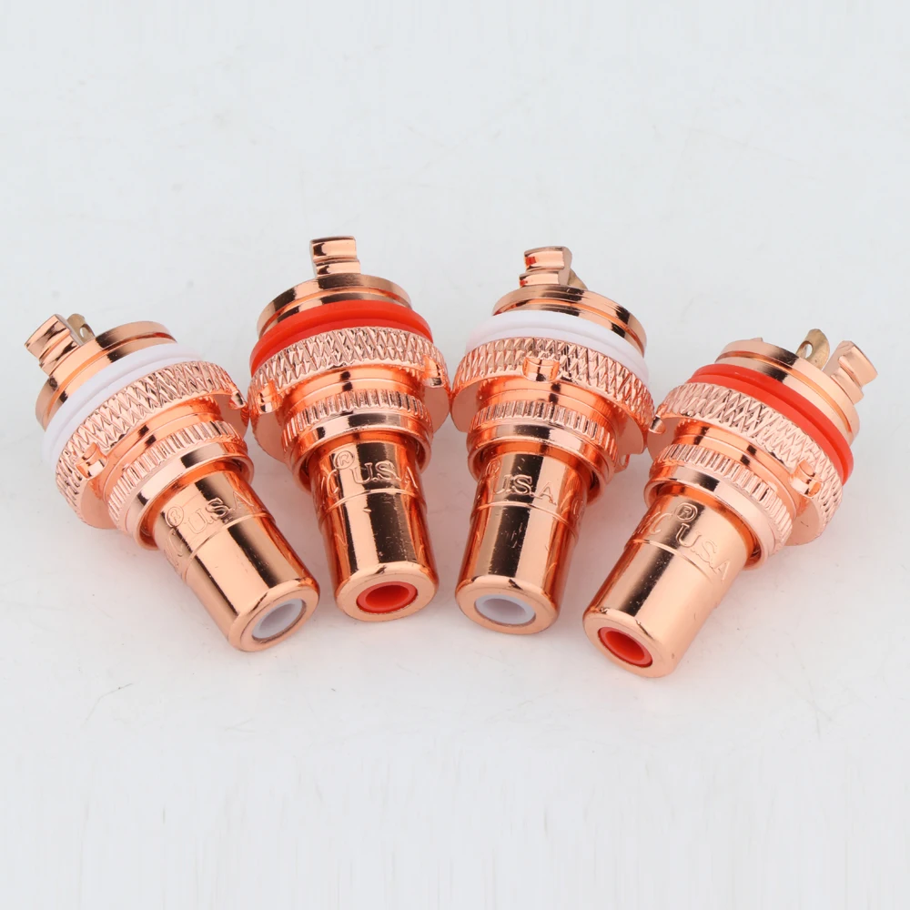 RS3016 высококачественный Hi-Fi аудио гнездовой разъем шасси с красным медным покрытием, гнездовой разъем RCA, фотопанель, терминал