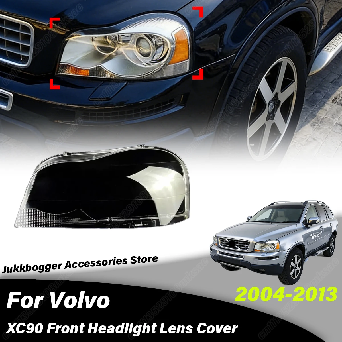 

For Volvo XC90 2004 2005 2006 2007 2008 2009 2010 2011 2012 2013 Automobile Front Headlight Lens Cover Decoration Accessories