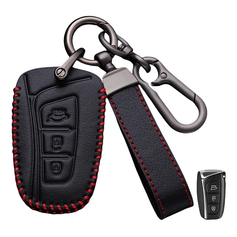 New Car Remote Key Case Holder Fob Cover For Hyundai Santa Fe Grand Santa Fe 2018 IX45 EQUUS AZERA Grandeur HG Sedan Genesis G80