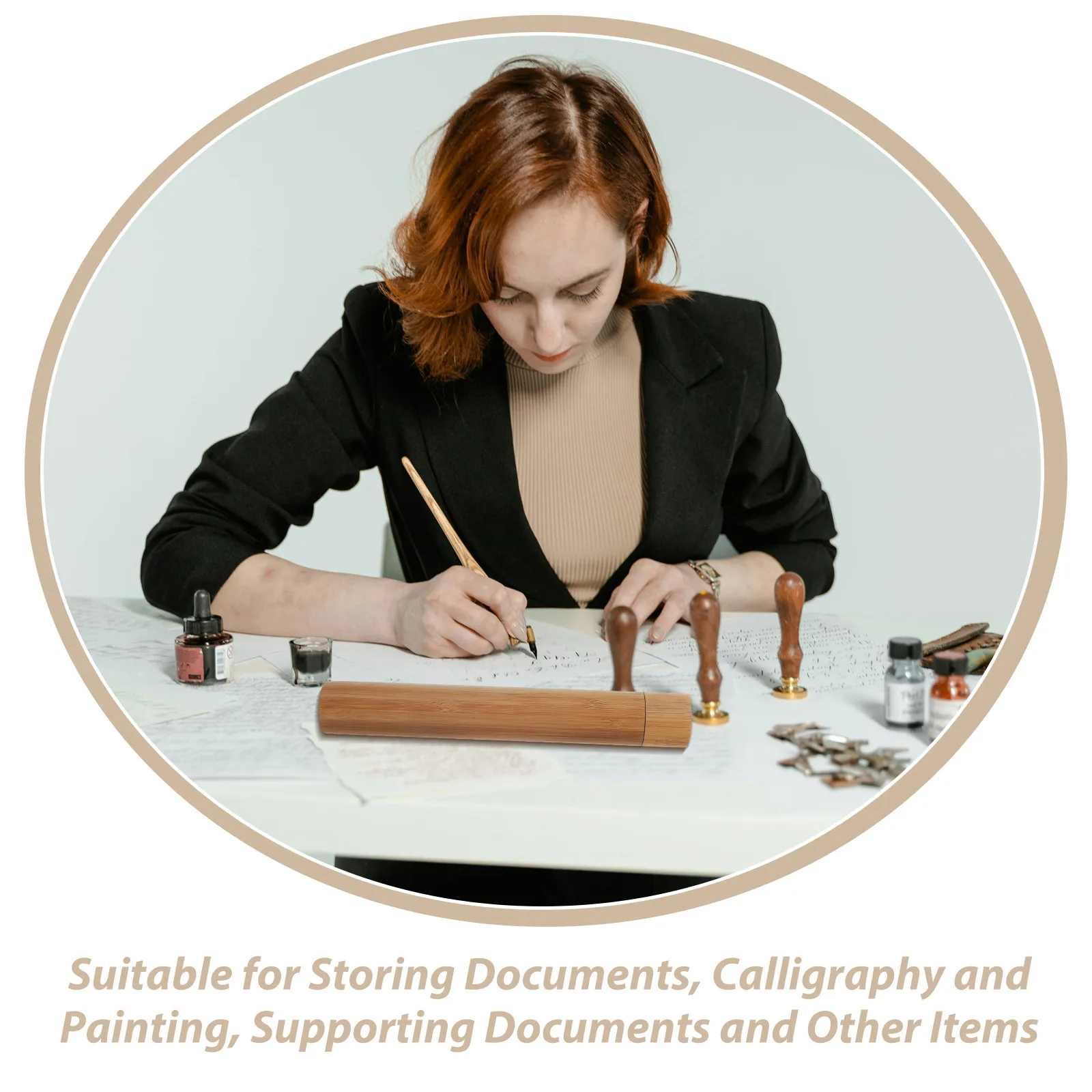 Drawing Paper Storage Tube Cardboard Poster Document Certificate Holder Mailing Tubes with Cap